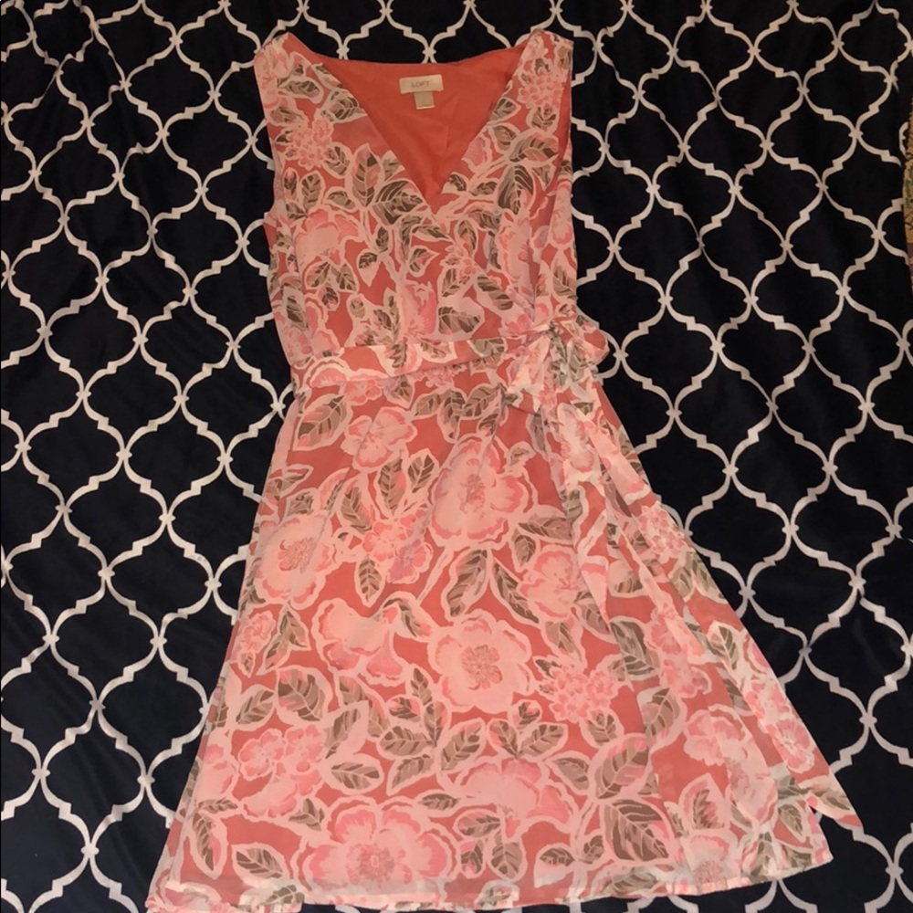Pink Flowery LOFT Dress